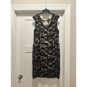 Nicole By Nicole Miller Women’s Size 16 Black Nude Special Occasion Lace Dress